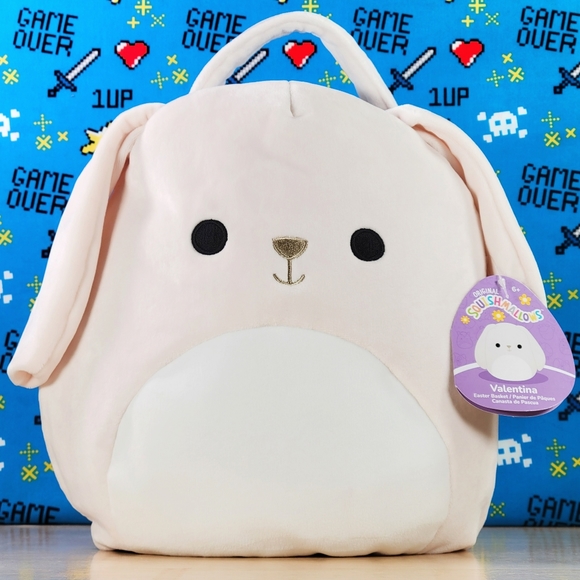 Squishmallow Valentina the Bunny 11" Easter Basket Toy Plush NWT - Picture 1 of 6